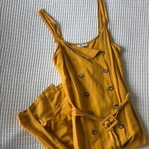 TOP SHOP Yellow Midi Dress